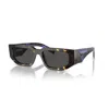 Prada Men's Triangle Logo Bicolor Rectangle Sunglasses In 16r5s0
