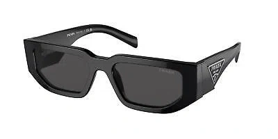 Pre-owned Prada 09zsf Sunglasses 1ab5s0 Black 100% Authentic In Gray