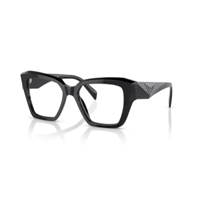 Prada 09zv Vista Oversized Square Frame Eyeglasses In Green