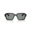 Prada 0pr 02zs Bold Rectangular Tortoiseshell Sunglasses In Brown