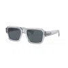 Prada Eyewear Rectangular Frame Sunglasses In Gray
