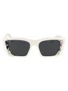 Prada 0pr 08ys Sunglasses In White/havana Black/dark Grey
