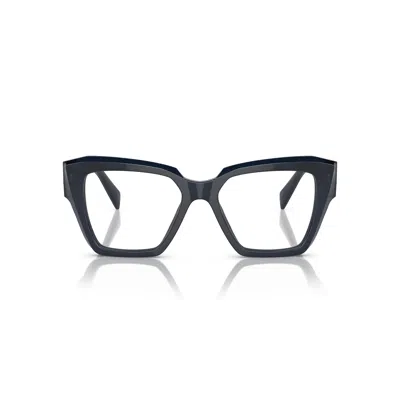 Prada 0pr 09zv Oversized Black Acetate Eyeglasses In Neutral