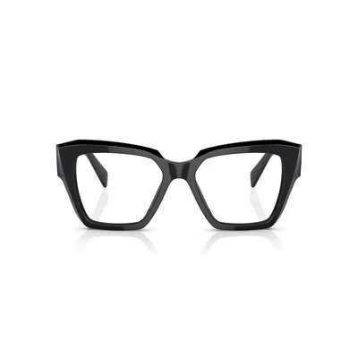 Prada 0pr 09zv Oversized Square Frame Black Acetate Sunglasses In White