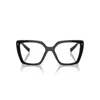 Prada 0pr 16zv Bold Oversized Square Frame Eyeglasses In Black