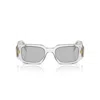Prada 0pr 17ws Geometric Rectangular Frame Sunglasses In Gray