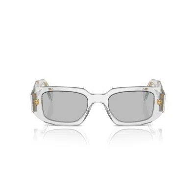 Prada 0pr 17ws Geometric Rectangular Frame Sunglasses In Gray