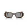 Prada 0pr 17ws Oversized Rectangular Tortoiseshell Sunglasses In Brown