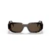 Prada 0pr 17ws Rectangular Tortoiseshell Sunglasses In Brown