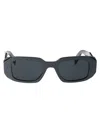 Prada Marble Black Acetate Sunglasses In Gray