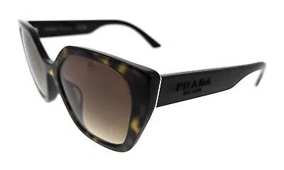 Pre-owned Prada 0pr 24xsf 2au6s1 Havana Square Sunglasses