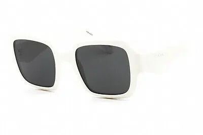 Pre-owned Prada 0pr 28zs-17k08z Talc Sunglasses In Gray