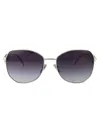 Prada Womens Silver Pr 57ys Aviator Steel And Polyamide Sunglasses