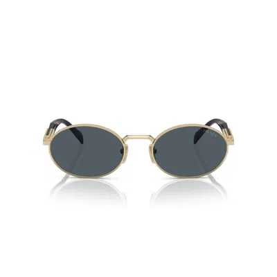 Prada 0pr 65zs Oval-shaped Sunglasses In Gray