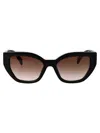 Prada Pr A09s Acetate Cate Eye Sunglasses In Brown