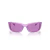 Prada 0pr A14s Translucent Purple Rectangular Sunglasses