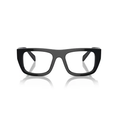 Prada 0pr A17v Oversized Square Eyeglasses In Black