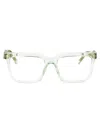 Prada 0pr A19v Glasses In 14r1o1 Transparent Mint