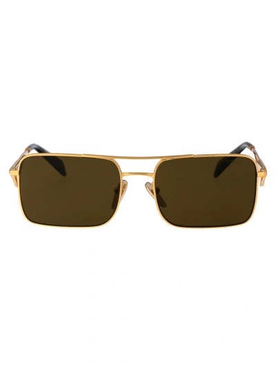 Prada 0pr A52s Sunglasses In 15n01t Matte Gold
