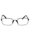 Prada Logo-plaque Geometric-frame Glasses In 1ab1o1