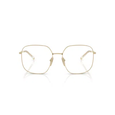 Prada 0pr A59v Square Metal Frame Eyeglasses In White