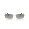 Prada 0pr A60s Gradient Grey Rectangular Sunglasses In Gray