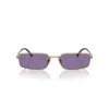 Prada 0pr A60s Rectangular Frame Sunglasses In Purple