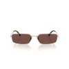 Prada Eyewear Rectangular Frame Sunglasses In Brown