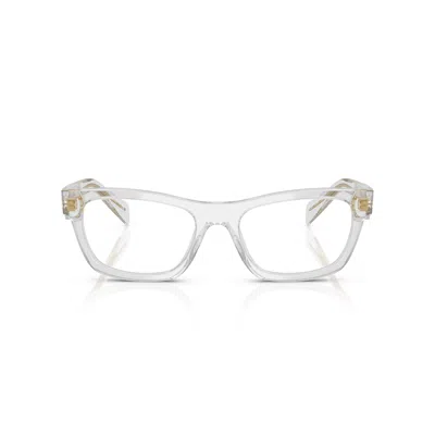 Prada 0pr B01v Bold Square Transparent Acetate Sunglasses In White ...