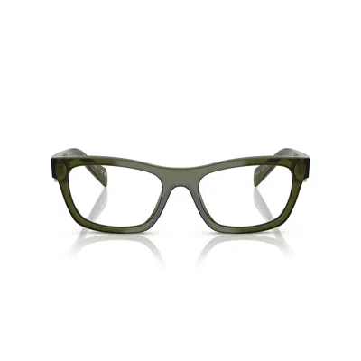 Prada 0pr B01v Rectangular Frame Eyeglasses In Black