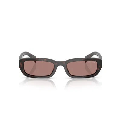 Prada 0pr B06s Rectangular Tortoiseshell Acetate Sunglasses In Brown