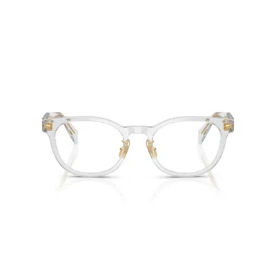 Prada 0pr B06vd Transparent Acetate Eyeglasses In White