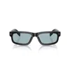 Prada 0pr B11s Rectangular Black Acetate Sunglasses In Blue