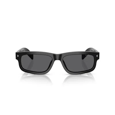 Prada 0pr B11s Rectangular Frame Acetate Sunglasses In Black