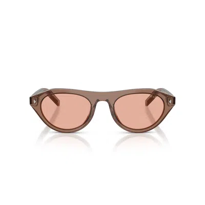 Prada 0pr B15s Translucent Brown Acetate Sunglasses