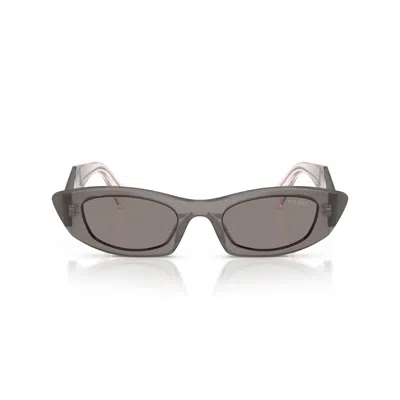 Prada 0pr B16s Geometric Acetate Sunglasses In Brown