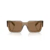 Prada 0pr B17s Oversized Rectangular Acetate Sunglasses In Brown