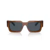 Prada 0pr B17s Rectangular Acetate Sunglasses In Brown