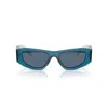 Prada 0pr B19s Angular Acetate Sunglasses In Blue