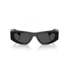 Prada Symbole Rectangular-frame Sunglasses In Black