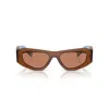 Prada 0pr B19s Translucent Brown Angular Sunglasses
