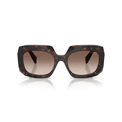 Prada 0pr B23s Oversized Square Frame Tortoiseshell Sunglasses In Brown