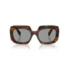 Prada 0pr B23s Oversized Square Tortoiseshell Sunglasses In Pattern