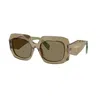 Prada Symbole Oversized-frame Sunglasses In Metallic