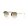 Prada 0pr B52s Round Gradient-tint Sunglasses In Silver