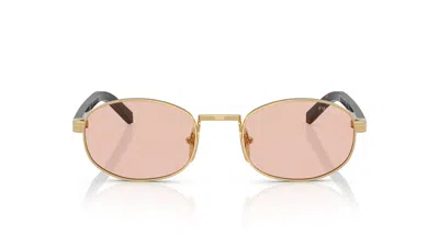 Prada 0pr B53s Round Lens Sunglasses In Pink