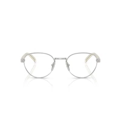 Prada 0pr B53v Round Aviator Sunglasses In Transparent