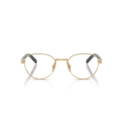 Prada 0pr B53v Round Lens Sunglasses In Gold