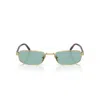 Prada 0pr B54s Gold-tone Metal Rectangular Sunglasses In Gold