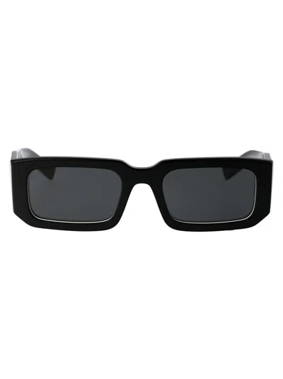 Prada 0pr Black And White Acetate Sunglasses In Red